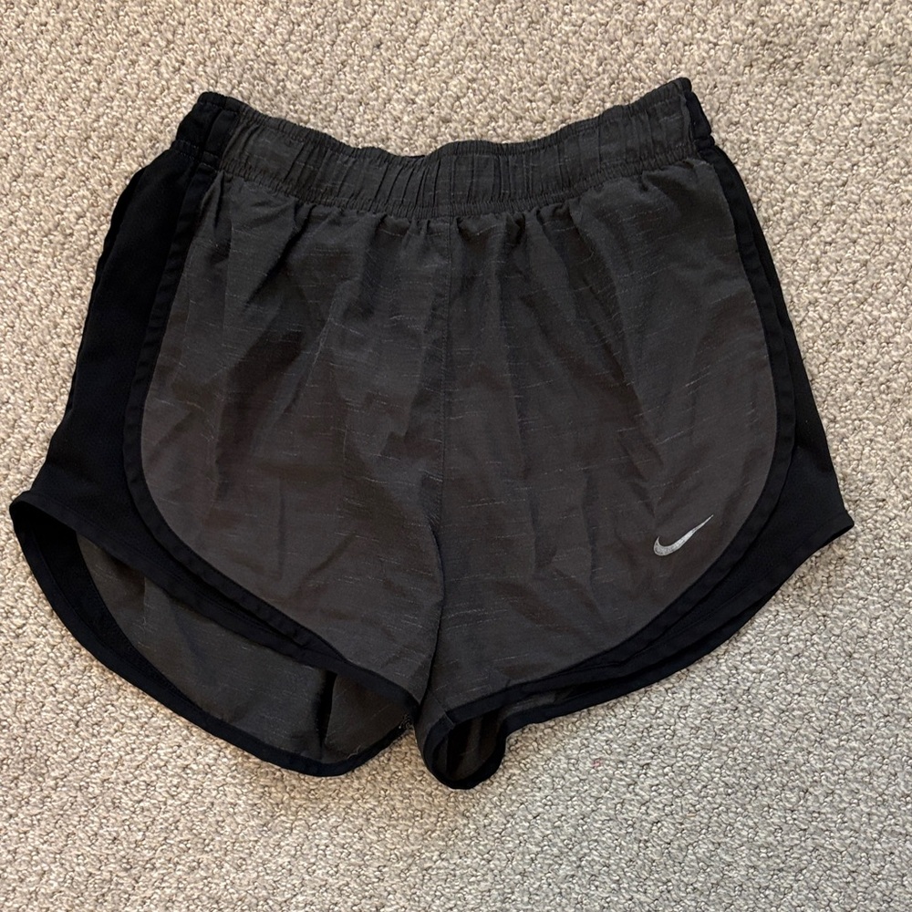 Nike Dri Fit Women's Black and Gray Athletic Shorts